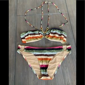 COACH Authentic LTD Edition Legacy Stripe Bikini